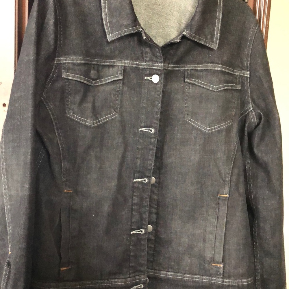 Eileen Fisher Denim (L) black jacket